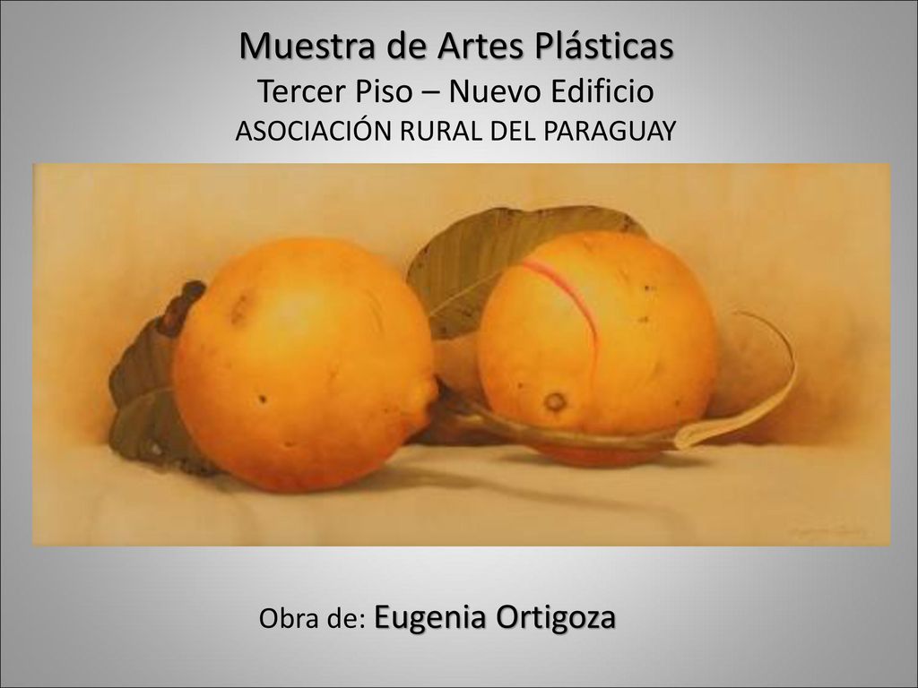 Muestra de Artes Plásticas Tercer Piso – Nuevo Edificio ASOCIACIÓN RURAL DEL PARAGUAY