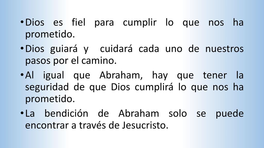 Dios es fiel para cumplir lo que nos ha prometido.