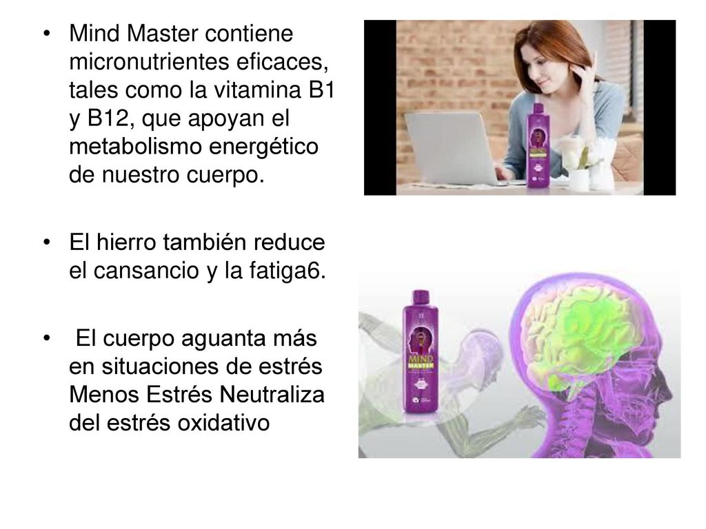 Mind Master contiene micronutrientes eficaces, tales como la vitamina B1 y B12, que apoyan el metabolismo energético de nuestro cuerpo.