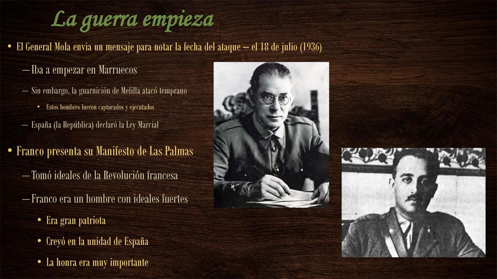 La guerra empieza Franco presenta su Manifesto de Las Palmas