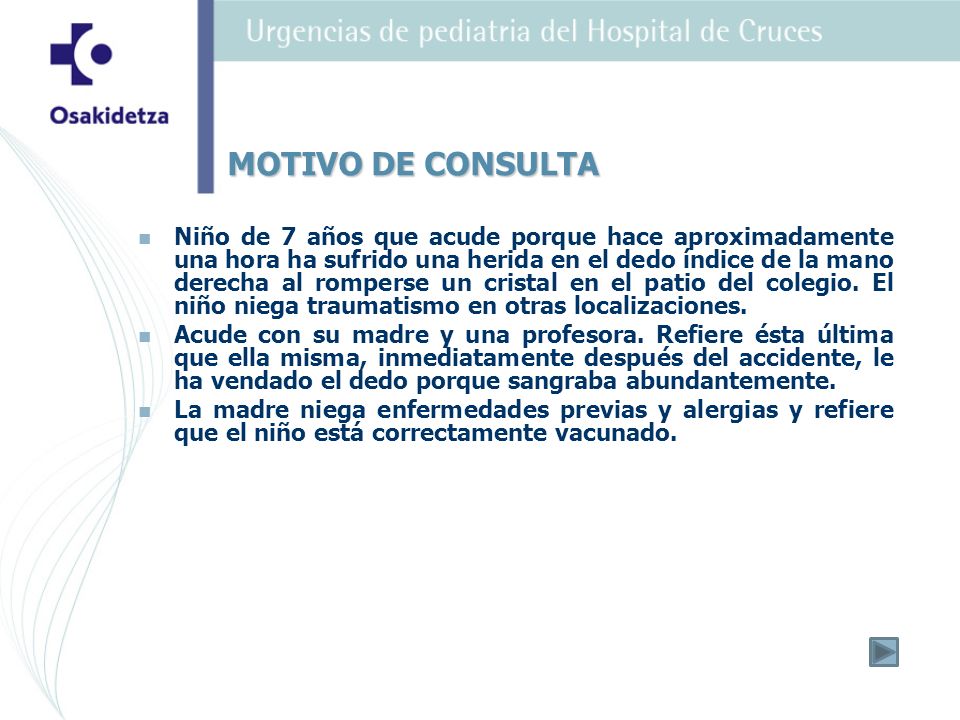 MOTIVO DE CONSULTA