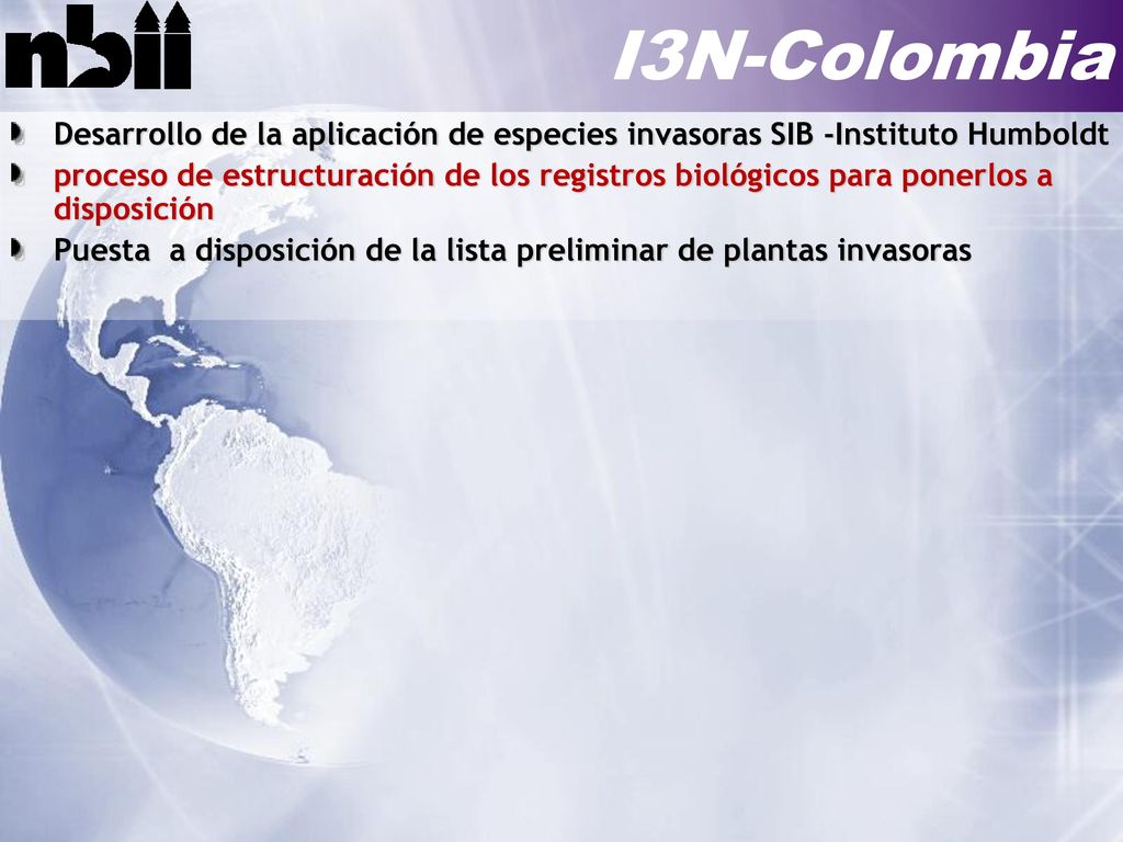I3N-Colombia Desarrollo de la aplicación de especies invasoras SIB -Instituto Humboldt.