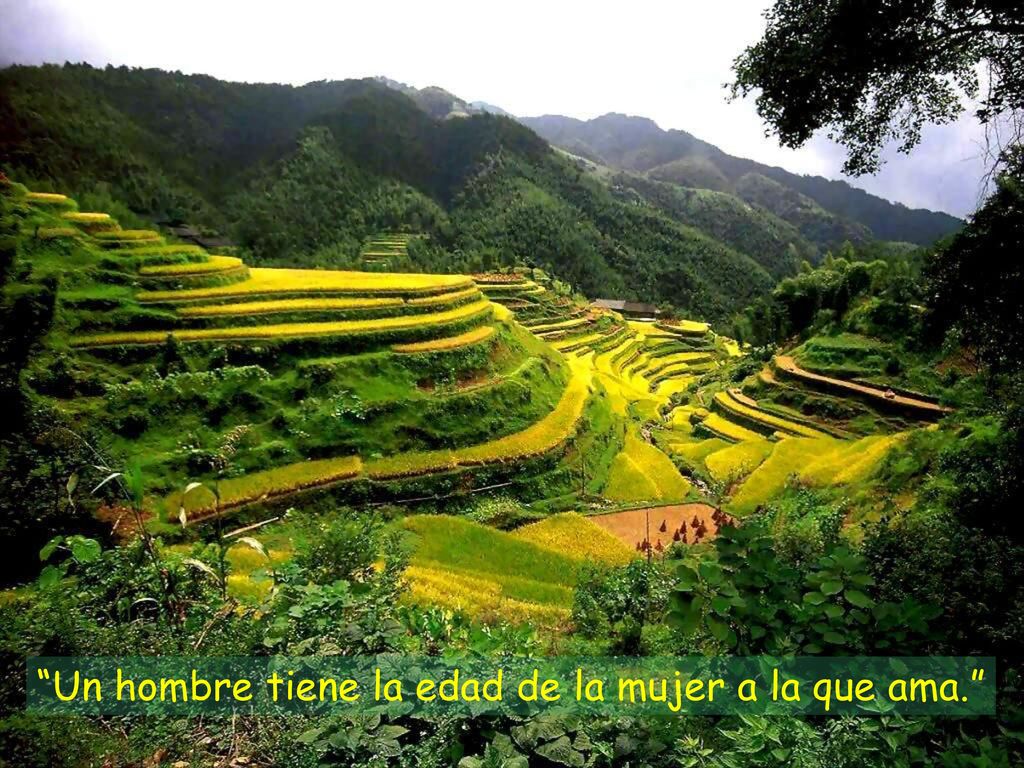 Un hombre tiene la edad de la mujer a la que ama.