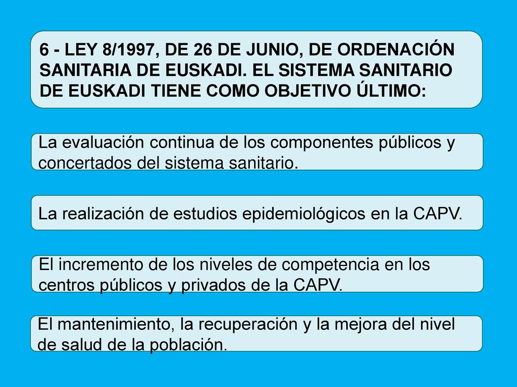 6 - LEY 8/1997, DE 26 DE JUNIO, DE ORDENACIÓN SANITARIA DE EUSKADI