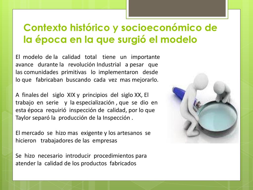 Contexto histórico y socioeconómico de la época en la que surgió el modelo