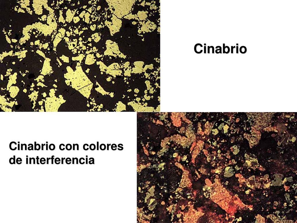 Cinabrio Cinabrio con colores de interferencia