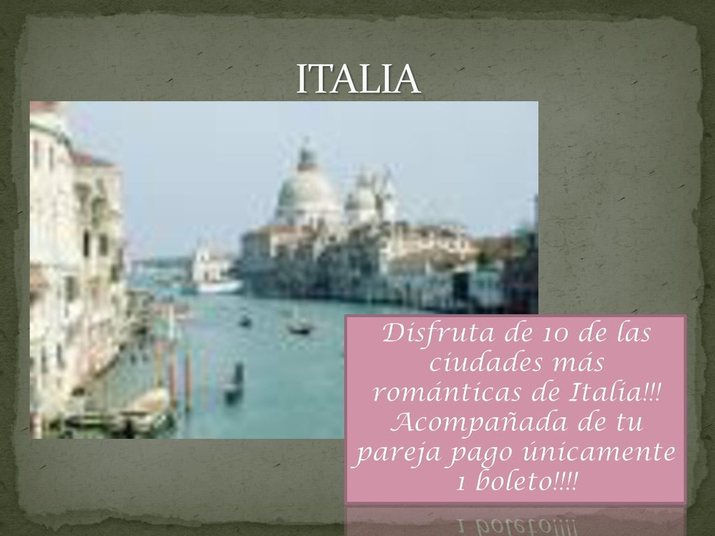 ITALIA Disfruta de 10 de las ciudades más románticas de Italia!!!