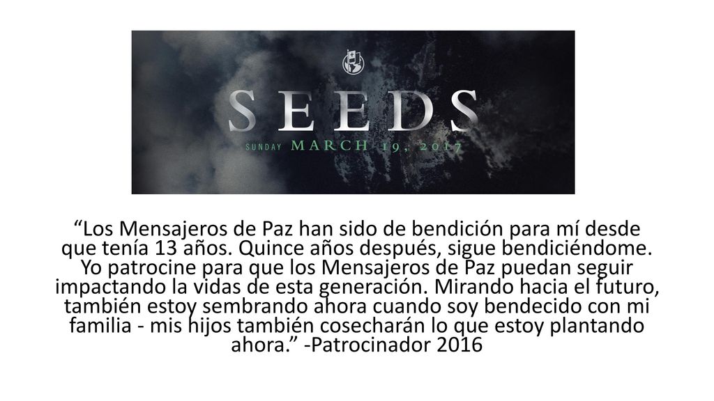 Los Mensajeros de Paz han sido de bendición para mí desde que tenía 13 años.