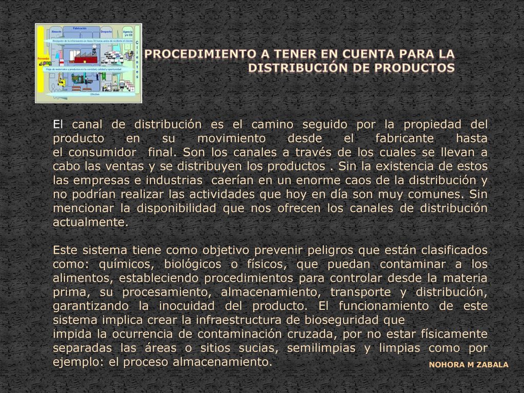 procedimiento a tener en cuenta para la distribución de productos