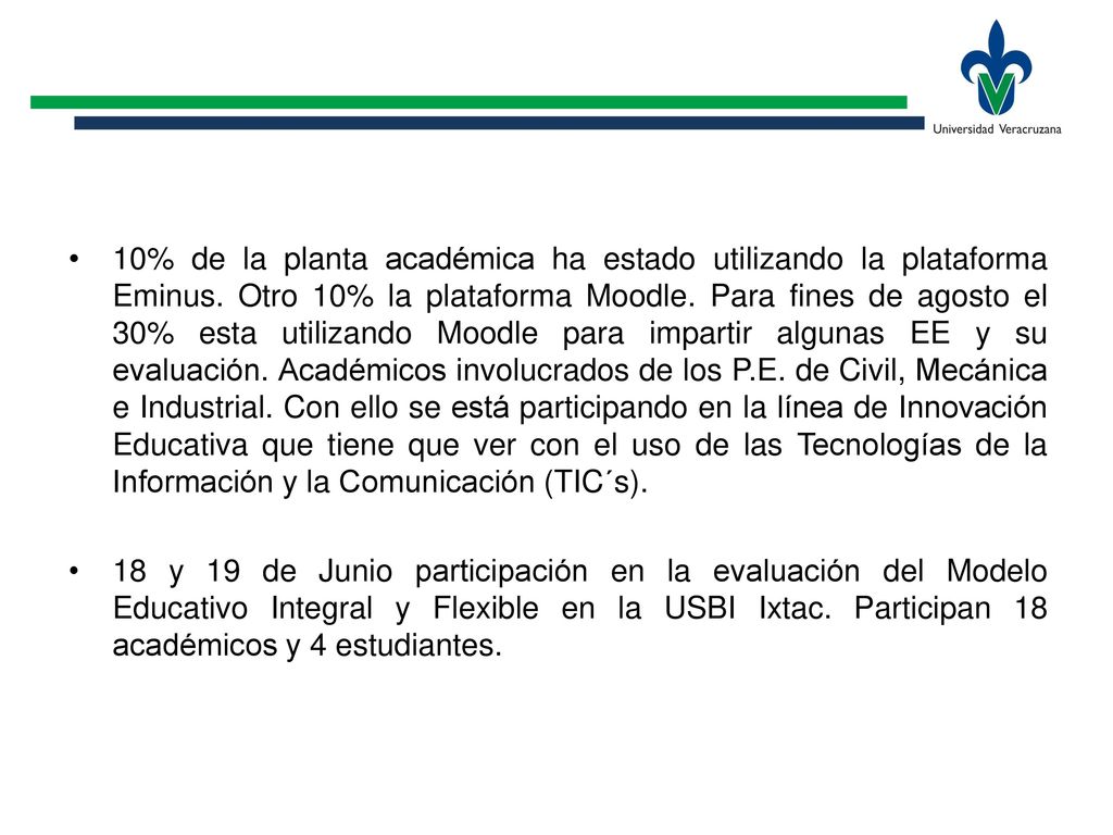 10% de la planta académica ha estado utilizando la plataforma Eminus