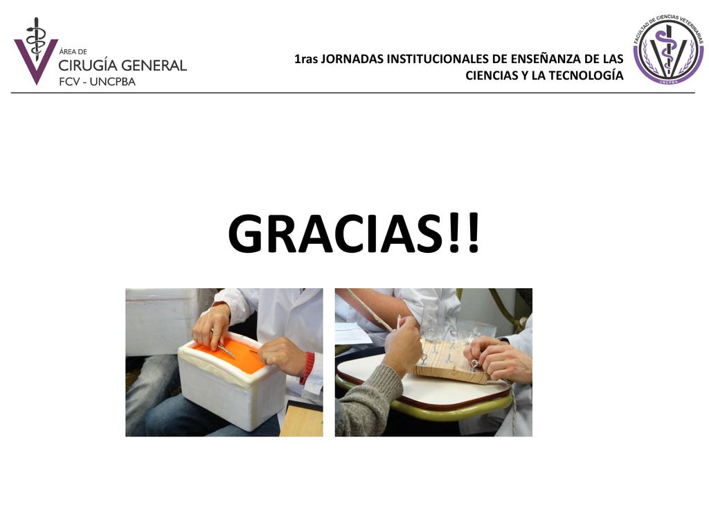 1ras JORNADAS INSTITUCIONALES DE ENSEÑANZA DE LAS CIENCIAS Y LA TECNOLOGÍA