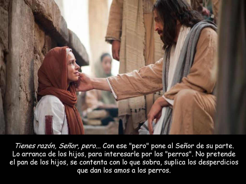 Tienes razón, Señor, pero. Con ese pero pone al Señor de su parte