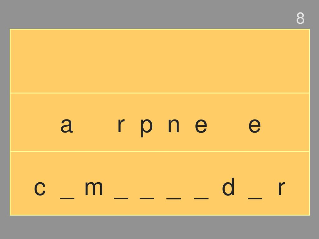 8 a r p n e e c _ m _ _ _ _ d _ r