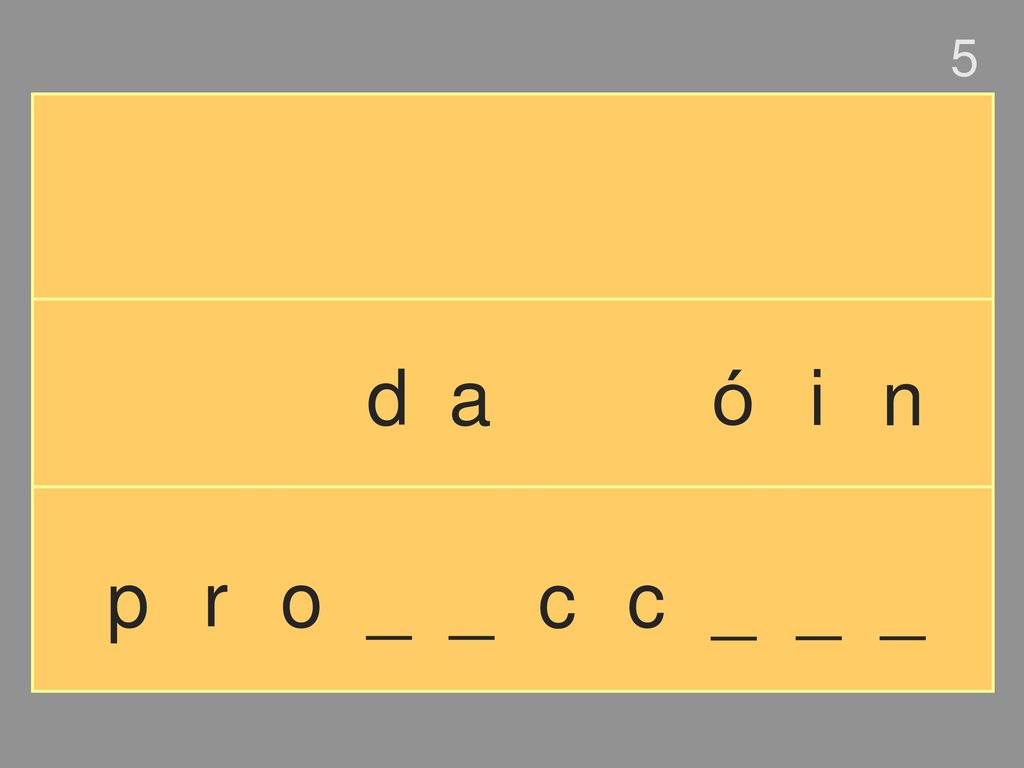 5 d a ó i n p r o _ _ c c _ _ _