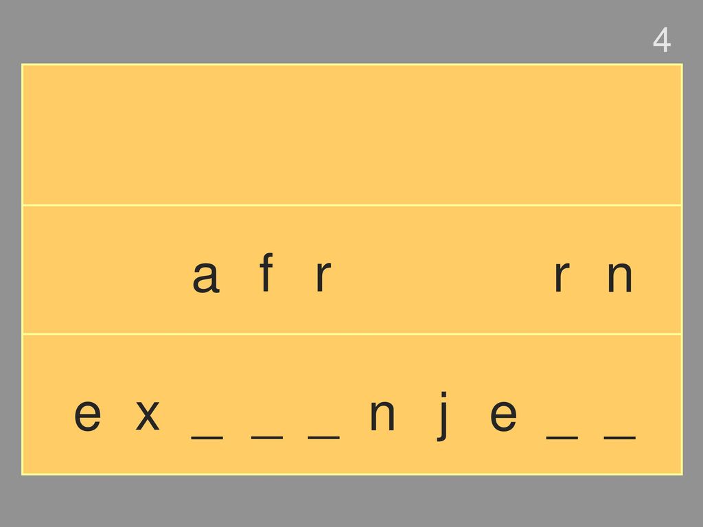 4 a f r r n e x _ _ _ n j e _ _
