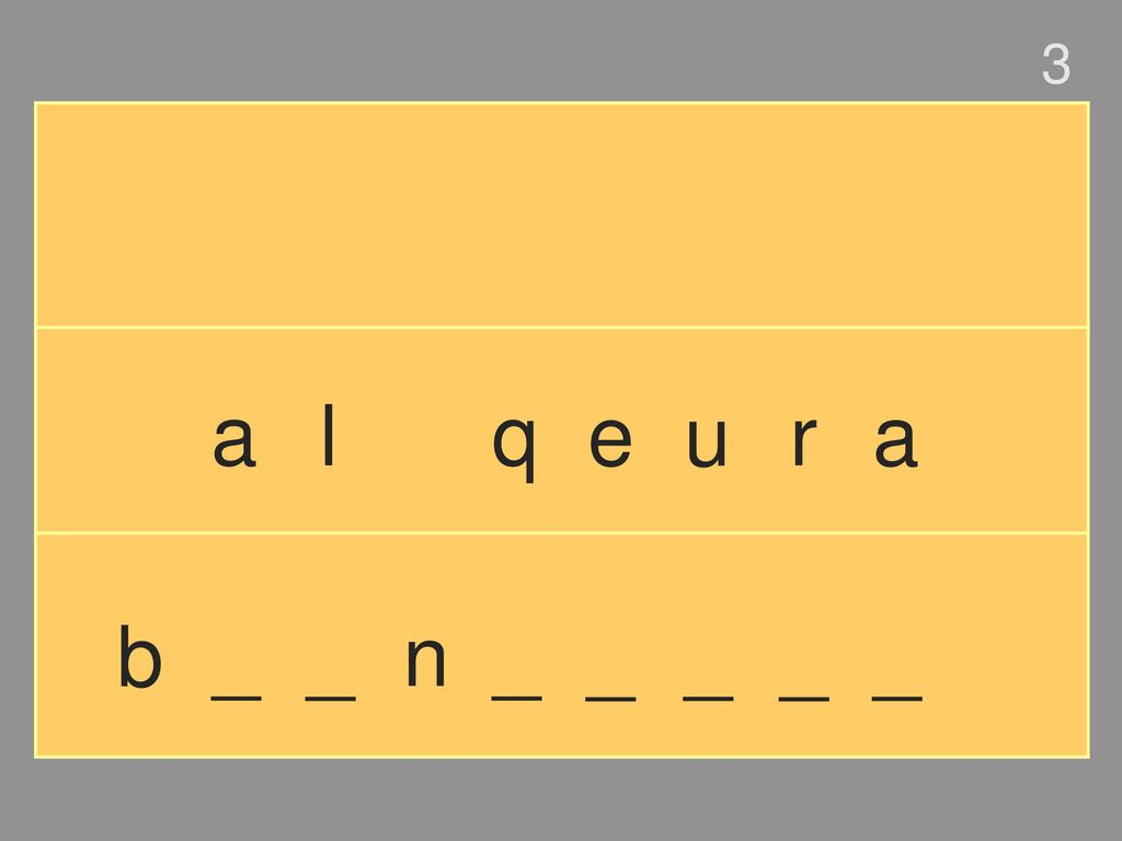 3 a l q e u r a b _ _ n _ _ _ _ _