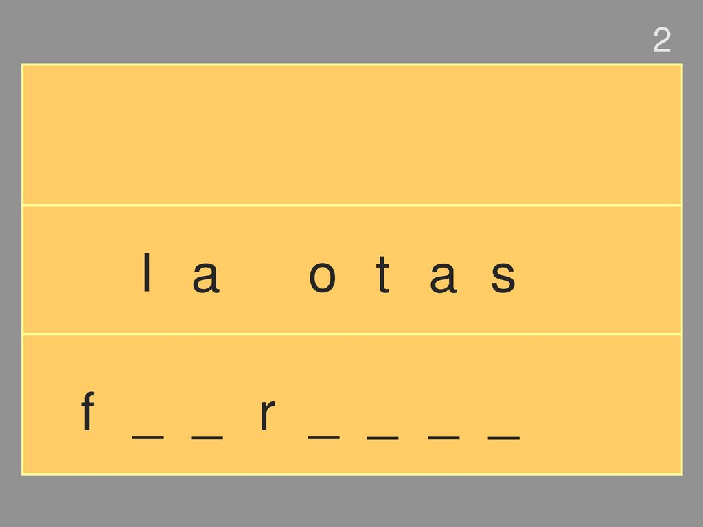 2 l a o t a s f _ _ r _ _ _ _