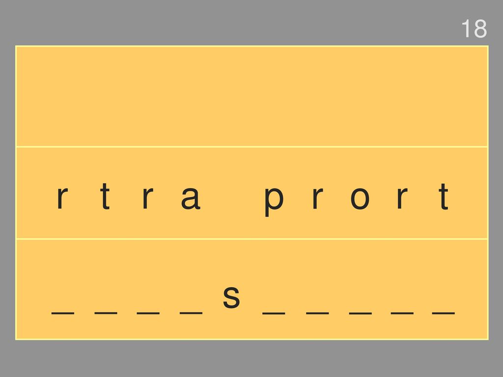 18 r t r a p r o r t _ _ _ _ s _ _ _ _ _