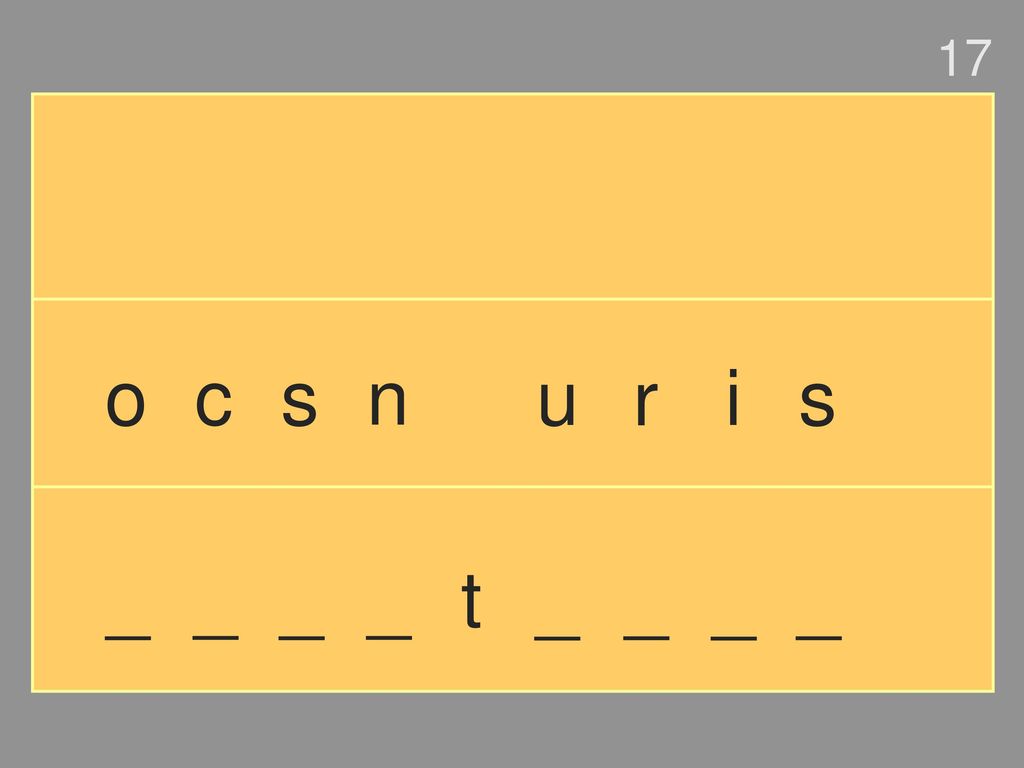 17 o c s n u r i s _ _ _ _ t _ _ _ _