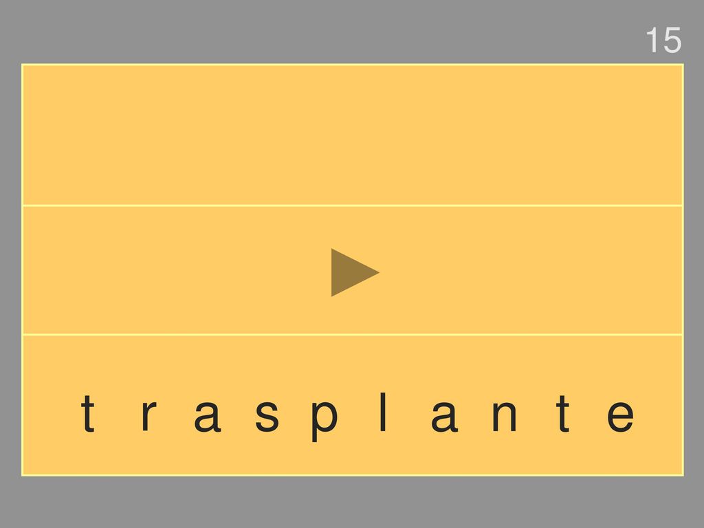 15 t r a s p l a n t e