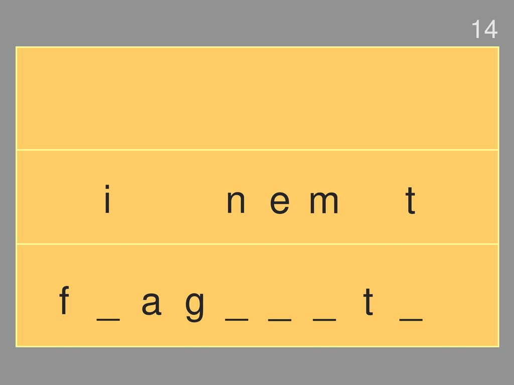 14 i n e m t f _ a g _ _ _ t _