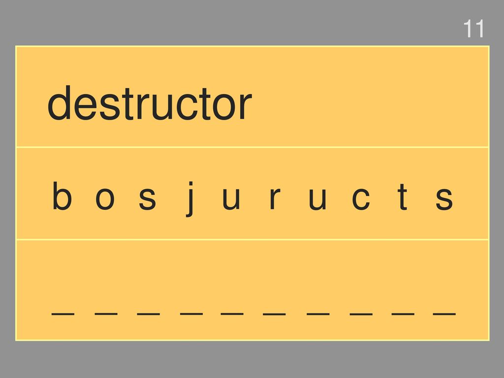 11 destructor b o s j u r u c t s _ _ _ _ _ _ _ _ _ _