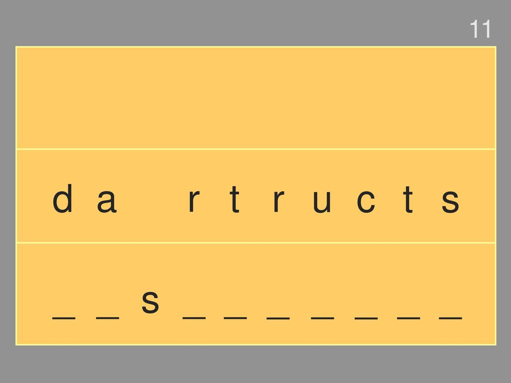 11 d a r t r u c t s _ _ s _ _ _ _ _ _ _