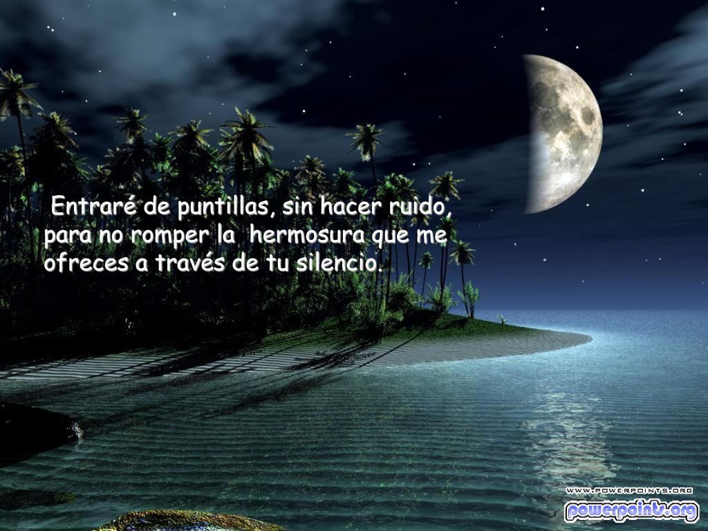 Entraré de puntillas, sin hacer ruido, para no romper la hermosura que me ofreces a través de tu silencio.