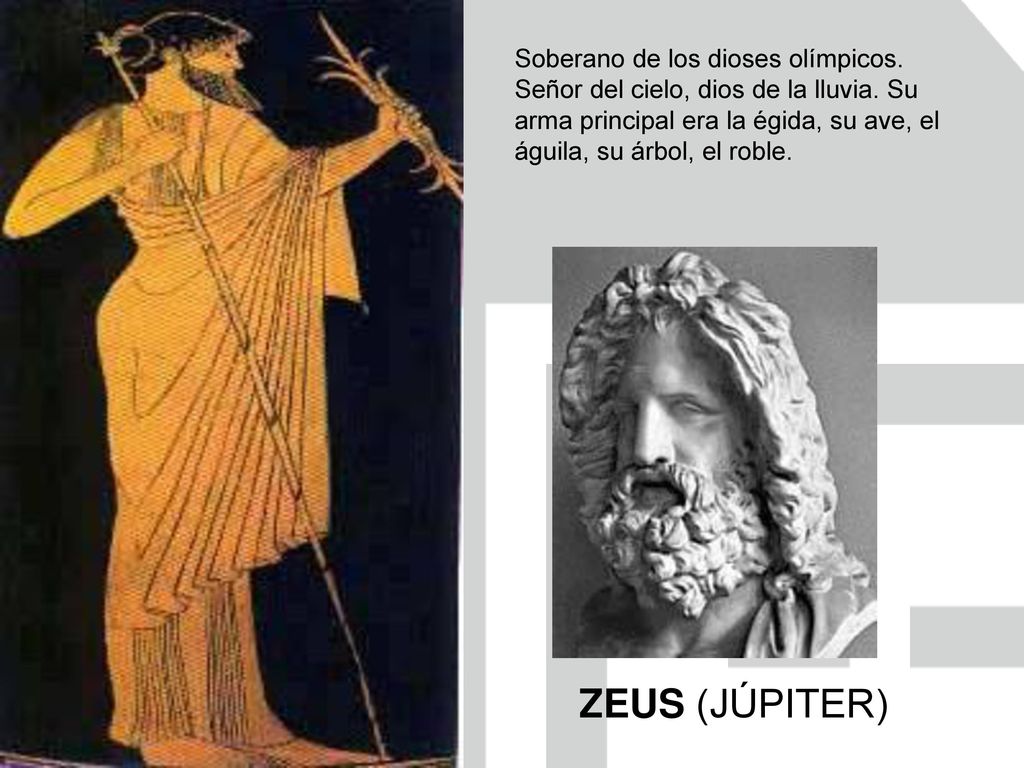 Soberano de los dioses olímpicos. Señor del cielo, dios de la lluvia