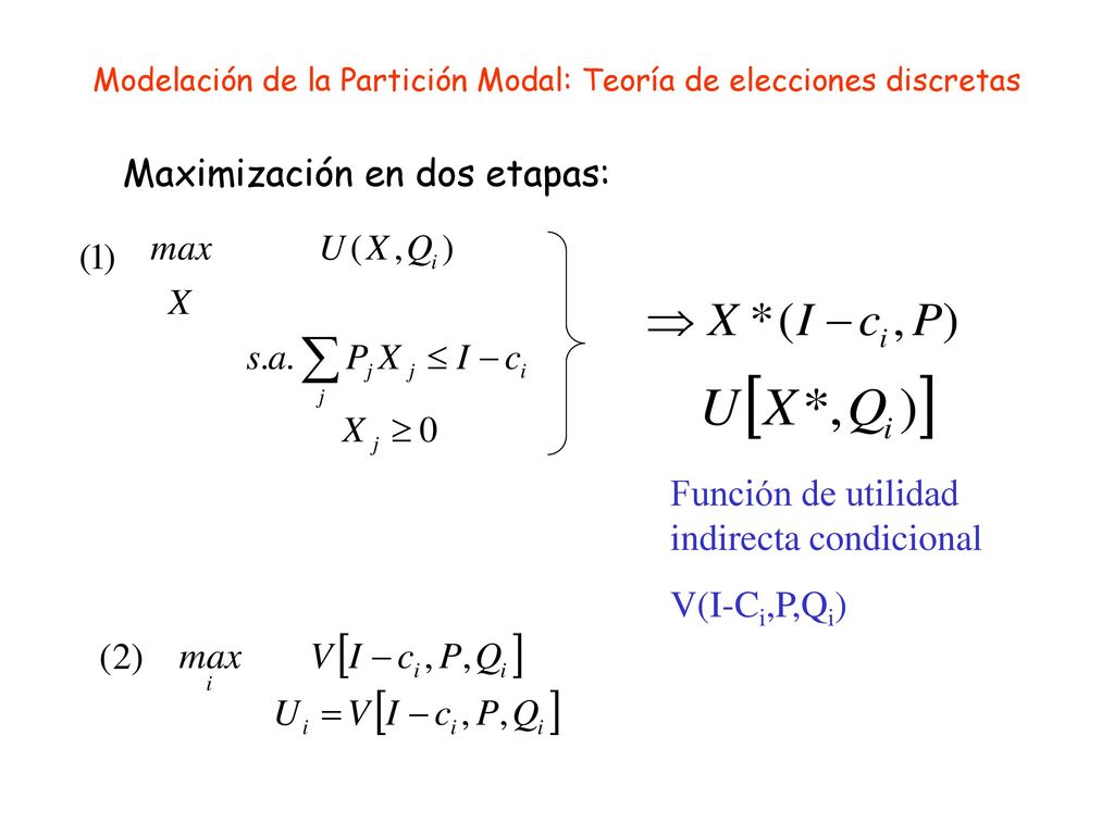 Modelación de la Partición Modal: Teoría de elecciones discretas