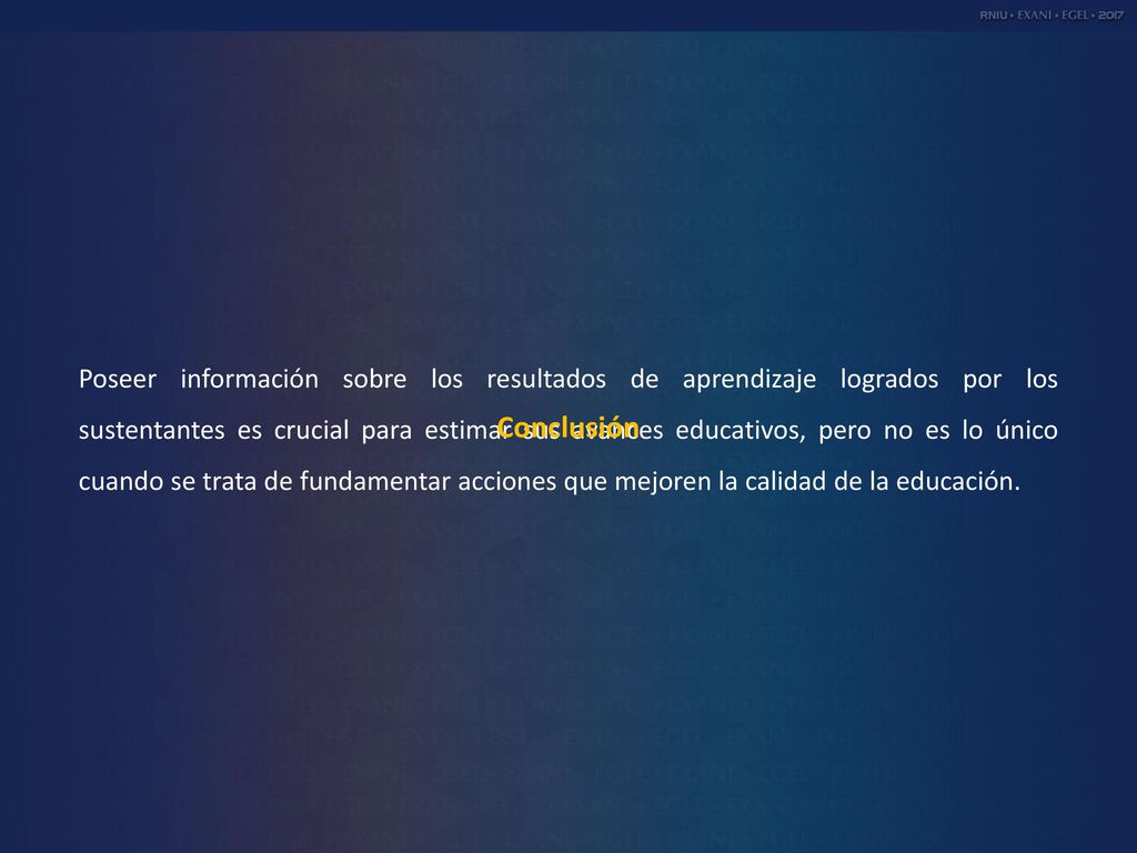 Poseer información sobre los resultados de aprendizaje logrados por los sustentantes es crucial para estimar sus avances educativos, pero no es lo único cuando se trata de fundamentar acciones que mejoren la calidad de la educación.