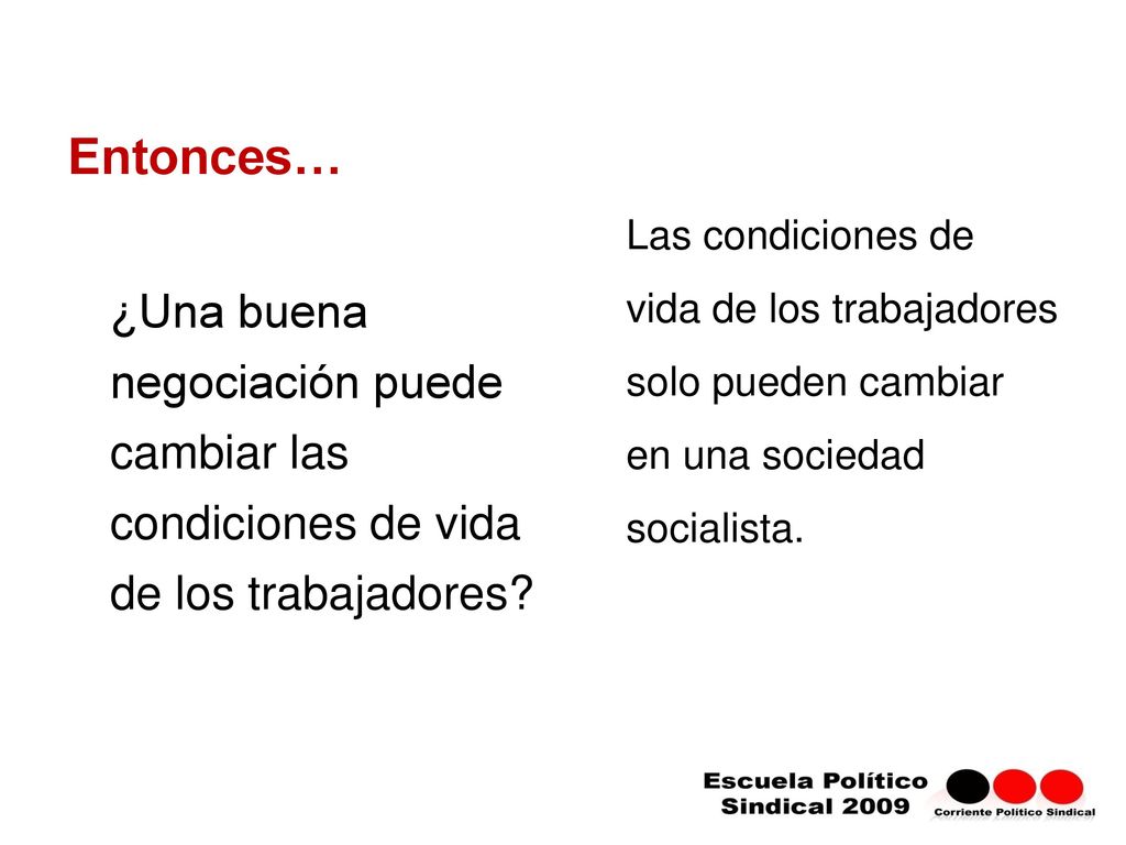 Entonces… ¿Una buena negociación puede cambiar las condiciones de vida de los trabajadores