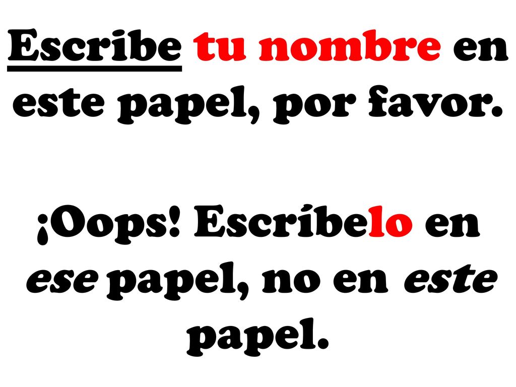 Escribe tu nombre en este papel, por favor.