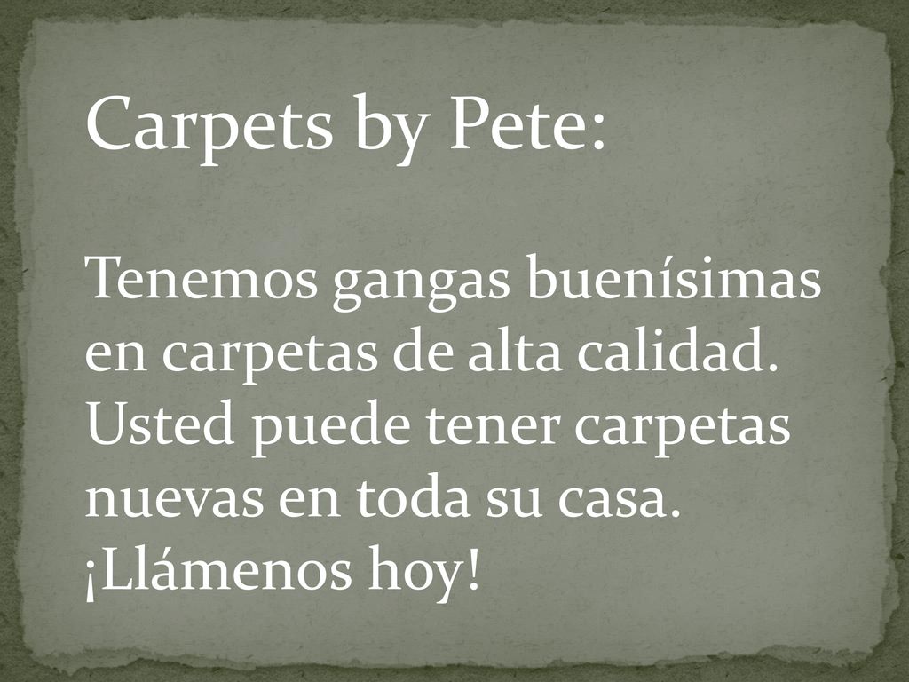 Carpets by Pete: Tenemos gangas buenísimas en carpetas de alta calidad.