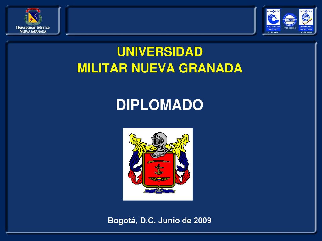 UNIVERSIDAD MILITAR NUEVA GRANADA DIPLOMADO Bogotá, D.C. Junio de 2009