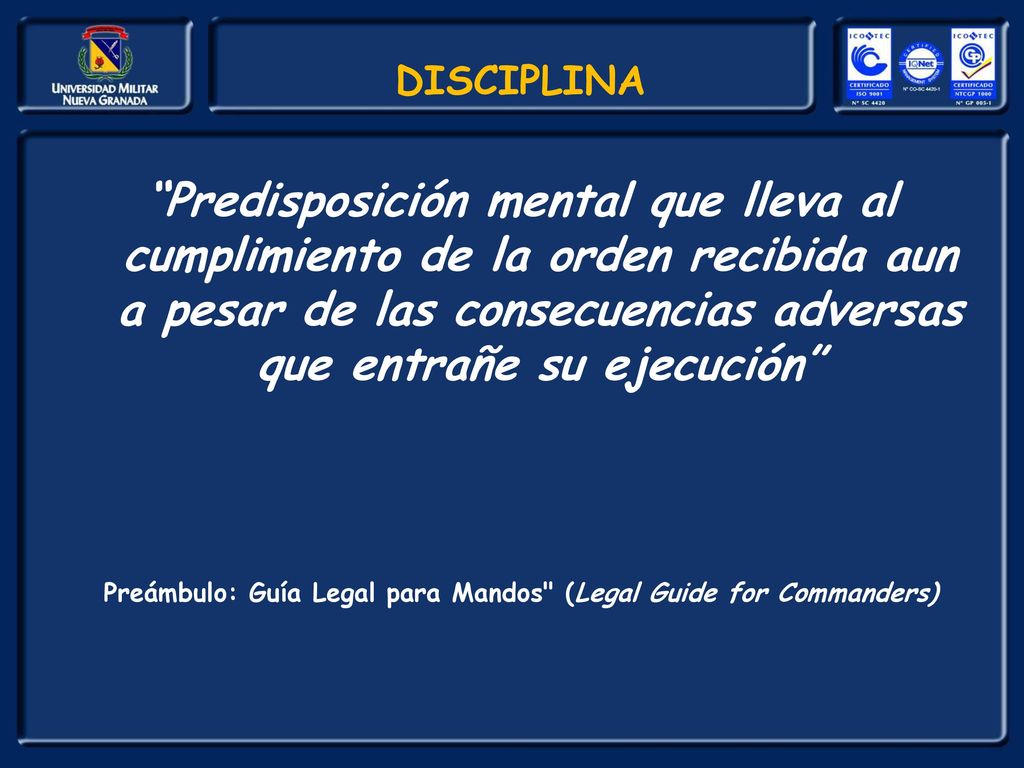 Preámbulo: Guía Legal para Mandos (Legal Guide for Commanders)