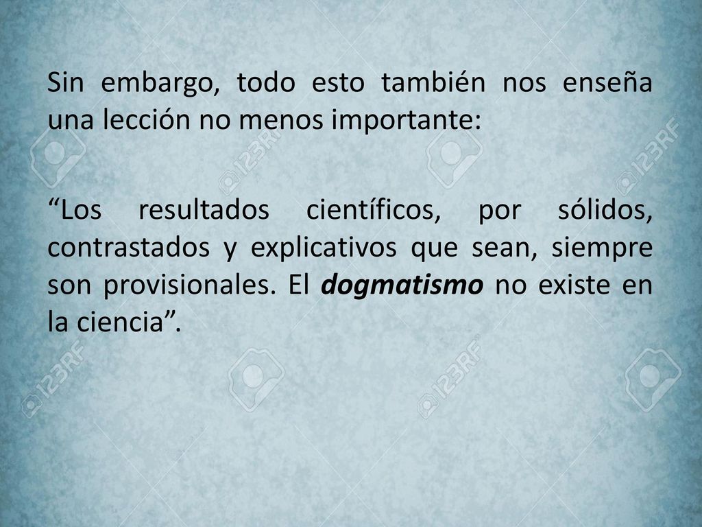 Sin embargo, todo esto también nos enseña una lección no menos importante: