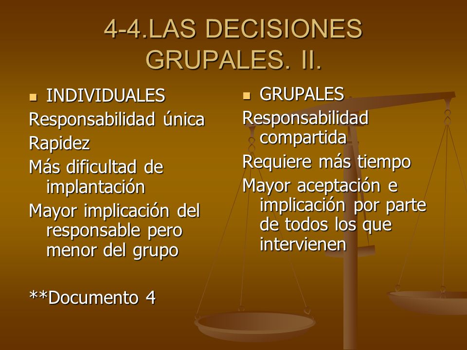 4-4.LAS DECISIONES GRUPALES. II.