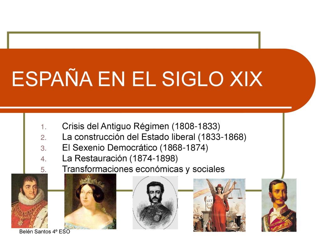 ESPAÑA EN EL SIGLO XIX Crisis del Antiguo Régimen ( )