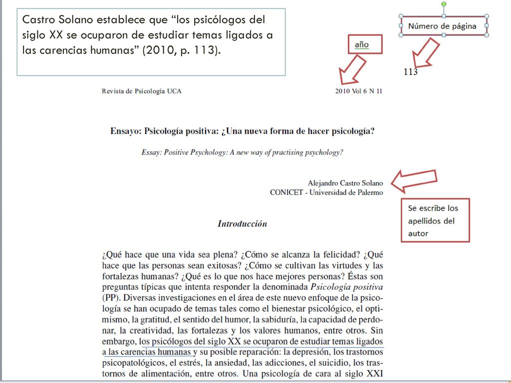 Castro Solano establece que los psicólogos del siglo XX se ocuparon de estudiar temas ligados a las carencias humanas (2010, p.