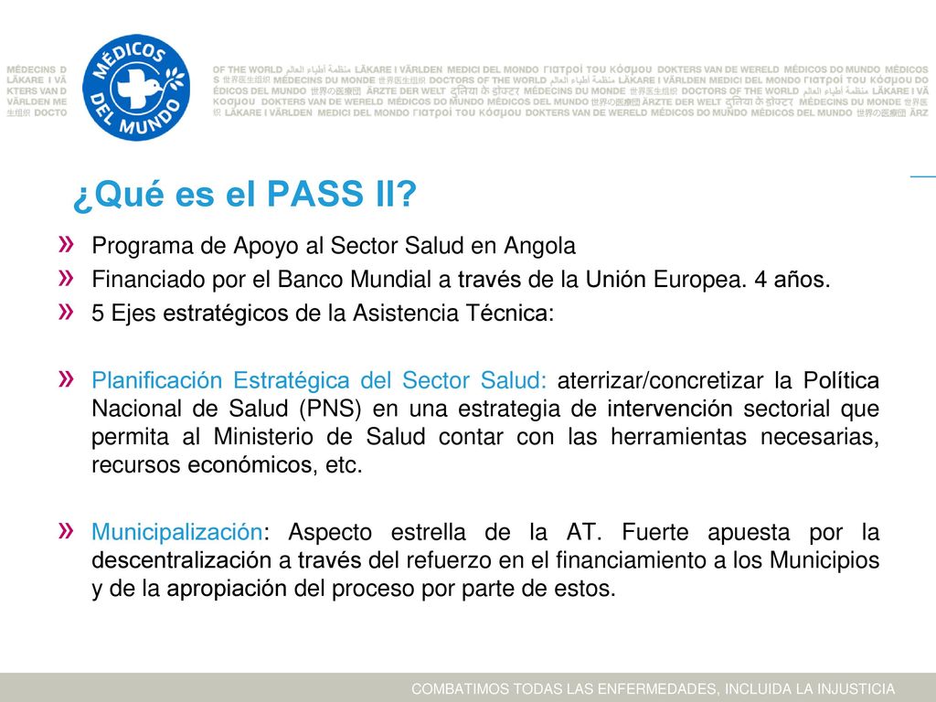 ¿Qué es el PASS II Programa de Apoyo al Sector Salud en Angola