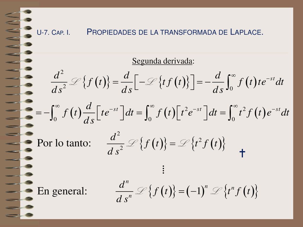  ⁞ Por lo tanto: En general: Segunda derivada: