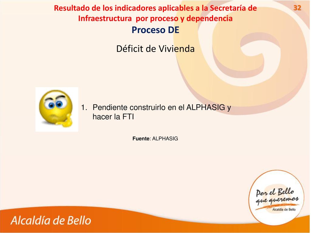 Resultado de los indicadores aplicables a la Secretaría de Infraestructura por proceso y dependencia Proceso DE