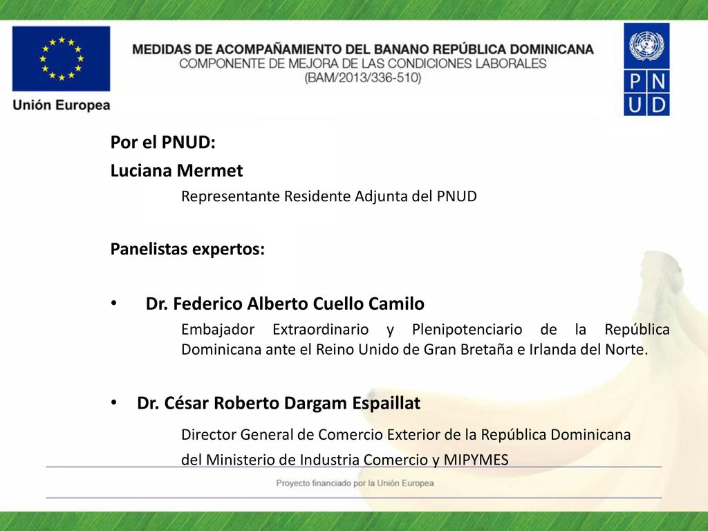 Director General de Comercio Exterior de la República Dominicana