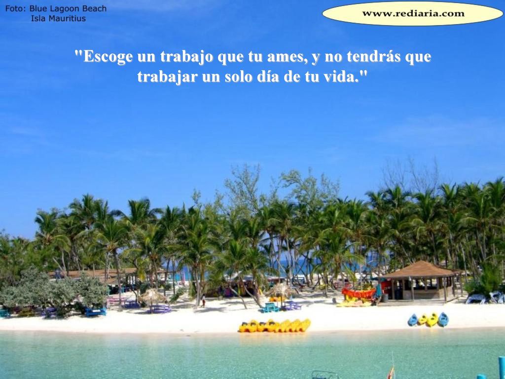 Escoge un trabajo que tu ames, y no tendrás que trabajar un solo día de tu vida.