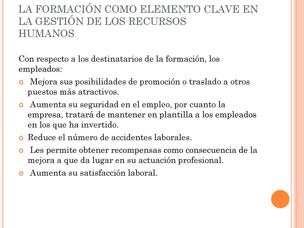 LA FORMACIÓN COMO ELEMENTO CLAVE EN LA GESTIÓN DE LOS RECURSOS HUMANOS