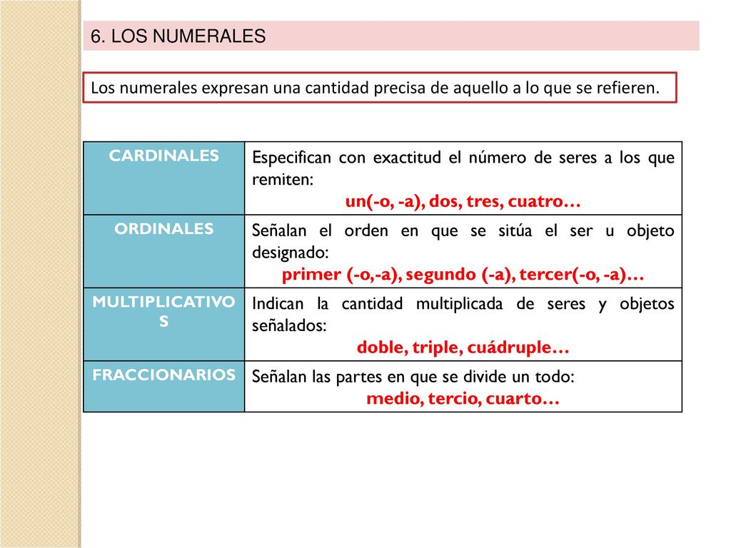 Especifican con exactitud el número de seres a los que remiten: