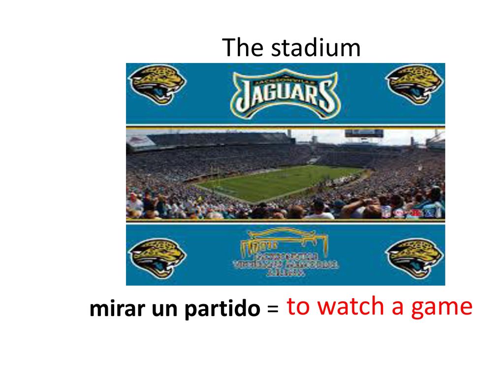 The stadium to watch a game mirar un partido =