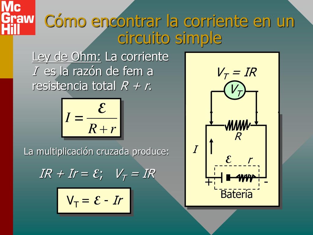 Cómo encontrar la corriente en un circuito simple