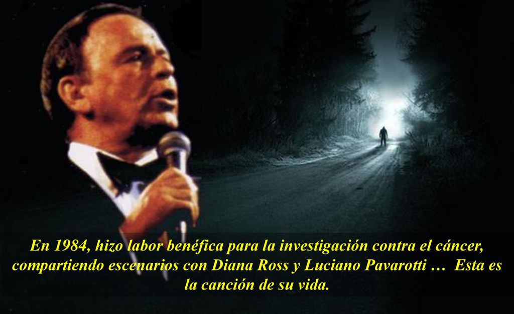 En 1984, hizo labor benéfica para la investigación contra el cáncer, compartiendo escenarios con Diana Ross y Luciano Pavarotti … Esta es la canción de su vida.